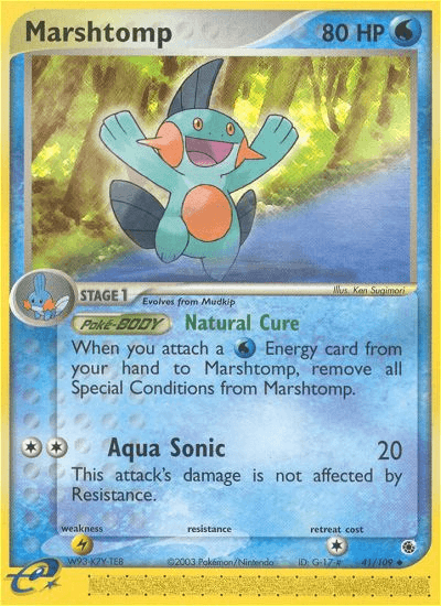 Carta Marshtomp 41/109 do set Ruby & Sapphire — Pokémon TCG | Bynx