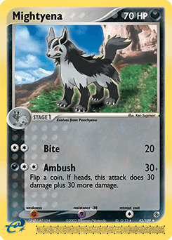 Mightyena 42/109 — EX Rubi e Safira