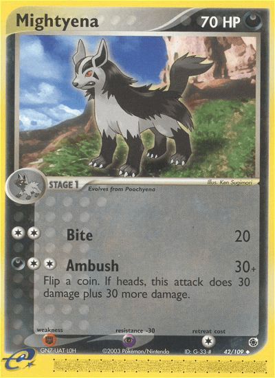 Carta Mightyena 42/109 do set Ruby & Sapphire — Pokémon TCG | Bynx