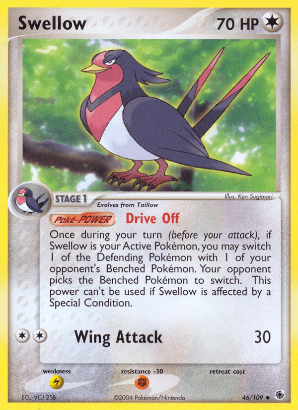 Carta Swellow 46/109 do set Ruby & Sapphire — Pokémon TCG | Bynx