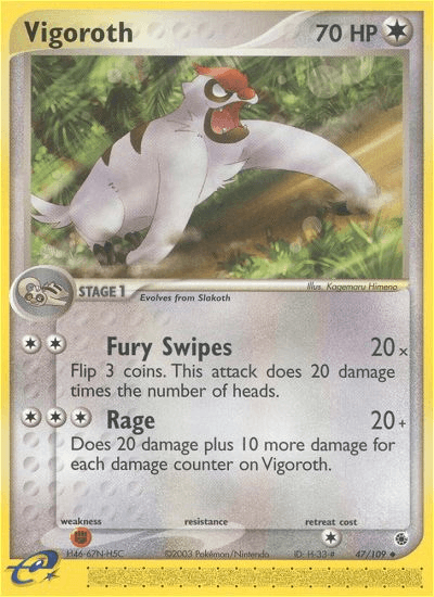Carta Vigoroth 47/109 do set Ruby & Sapphire — Pokémon TCG | Bynx