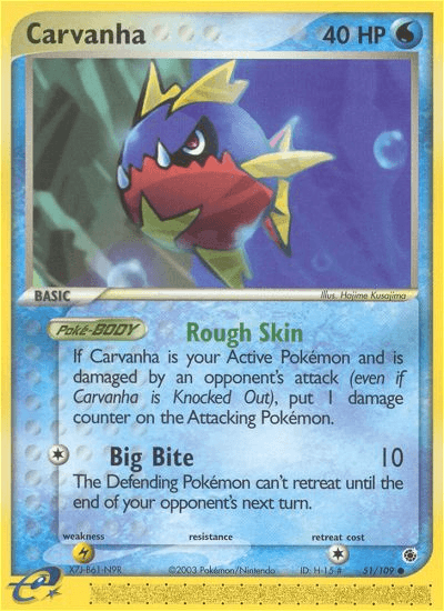Carta Carvanha 51/109 do set Ruby & Sapphire — Pokémon TCG | Bynx
