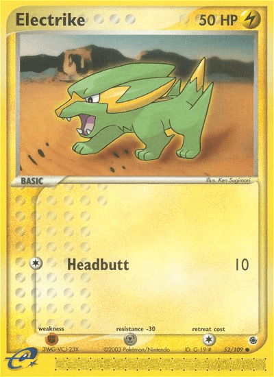 Carta Electrike 52/109 do set Ruby & Sapphire — Pokémon TCG | Bynx