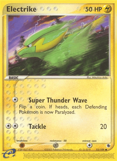 Carta Electrike 53/109 do set Ruby & Sapphire — Pokémon TCG | Bynx