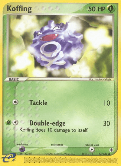 Carta Koffing 54/109 do set Ruby & Sapphire — Pokémon TCG | Bynx