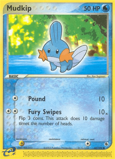 Carta Mudkip 60/109 do set Ruby & Sapphire — Pokémon TCG | Bynx