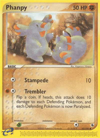 Carta Phanpy 62/109 do set Ruby & Sapphire — Pokémon TCG | Bynx