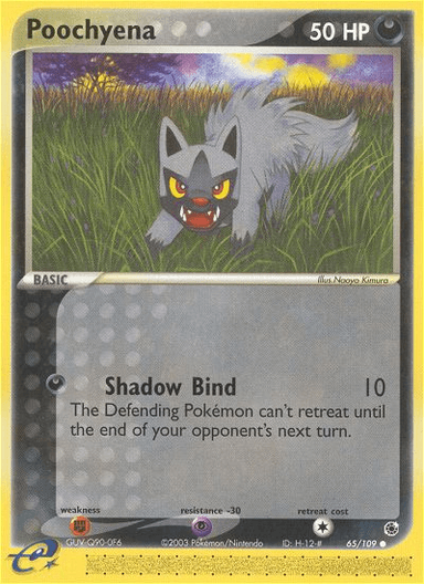 Carta Poochyena 65/109 do set Ruby & Sapphire — Pokémon TCG | Bynx