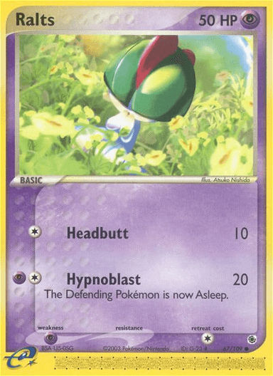 Carta Ralts 67/109 do set Ruby & Sapphire — Pokémon TCG | Bynx