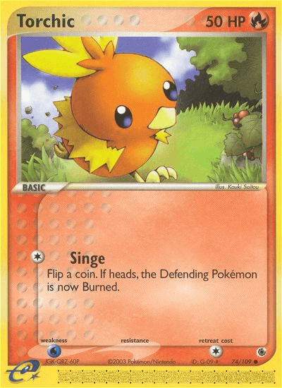 Carta Torchic 74/109 do set Ruby & Sapphire — Pokémon TCG | Bynx