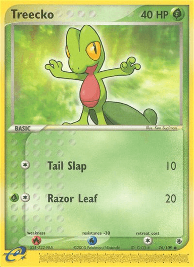 Carta Treecko 76/109 do set Ruby & Sapphire — Pokémon TCG | Bynx