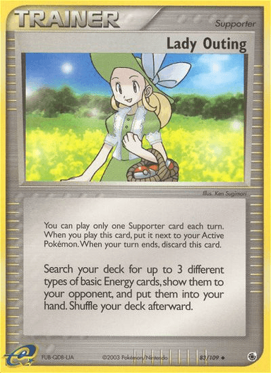 Carta Lady Outing 83/109 do set Ruby & Sapphire — Pokémon TCG | Bynx