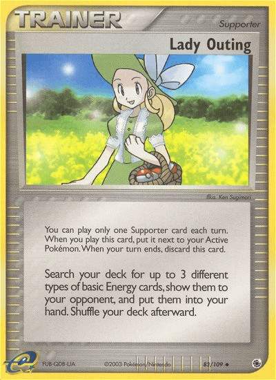 Carta Lady Outing 83/109 do set Ruby & Sapphire — Pokémon TCG | Bynx