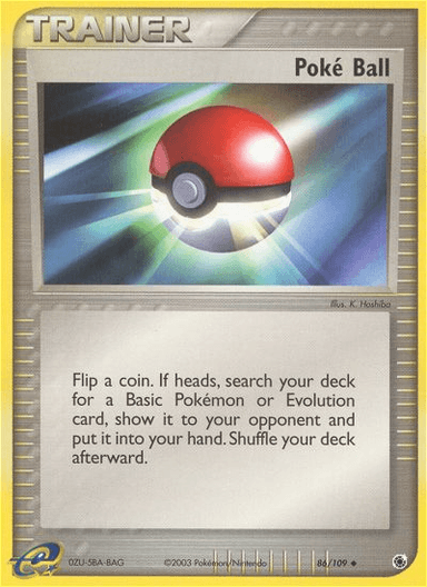 Carta Poké Ball 86/109 do set Ruby & Sapphire — Pokémon TCG | Bynx