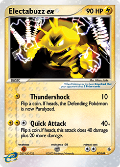 Carta Electabuzz ex 97 do set Ruby & Sapphire — Pokémon TCG | Bynx