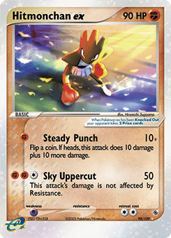 Hitmonchan ex 98/109 — EX Rubi e Safira