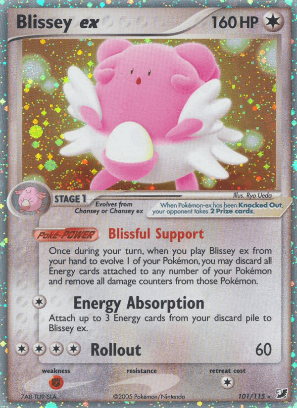 Carta Blissey ex 101/115 do set Unseen Forces — Pokémon TCG | Bynx