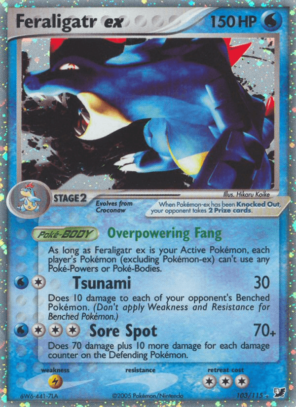 Carta Feraligatr ex 103/115 do set Unseen Forces — Pokémon TCG | Bynx