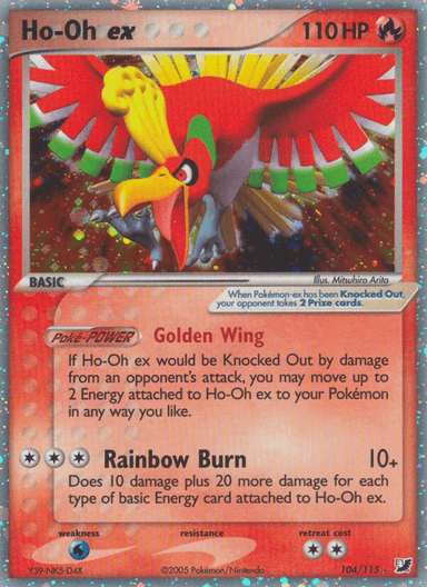 Carta Ho-Oh ex 104/115 do set Unseen Forces — Pokémon TCG | Bynx