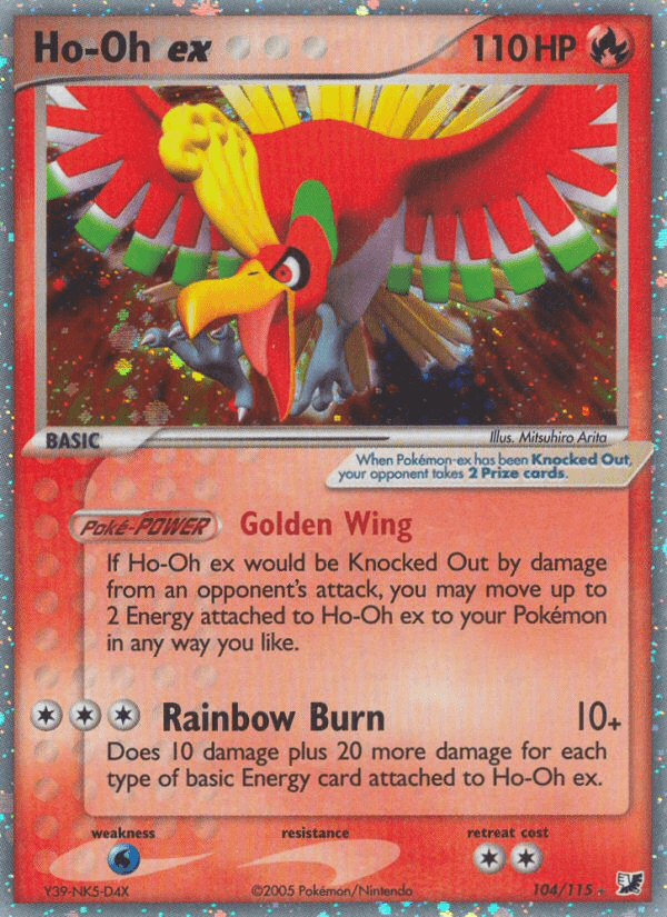Carta Ho-Oh ex 104/115 do set Unseen Forces — Pokémon TCG | Bynx