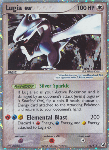 Carta Lugia ex 105/115 do set Unseen Forces — Pokémon TCG | Bynx