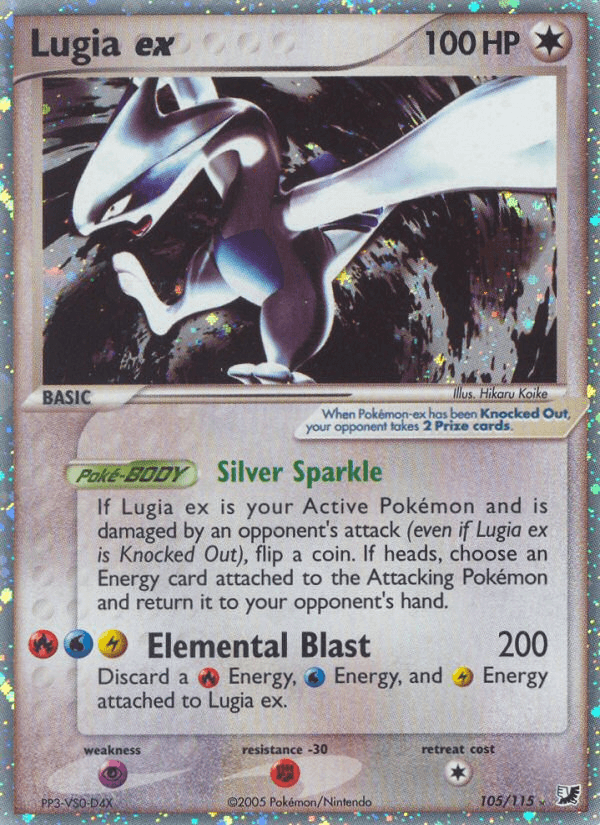 Carta Lugia ex 105/115 do set Unseen Forces — Pokémon TCG | Bynx