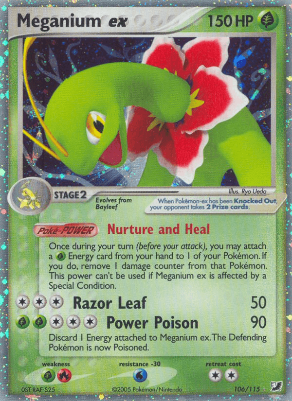 Carta Meganium ex 106/115 do set Unseen Forces — Pokémon TCG | Bynx