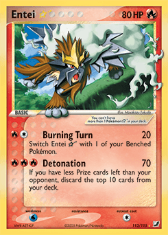 Carta Entei ★ 113 do set Unseen Forces — Pokémon TCG | Bynx