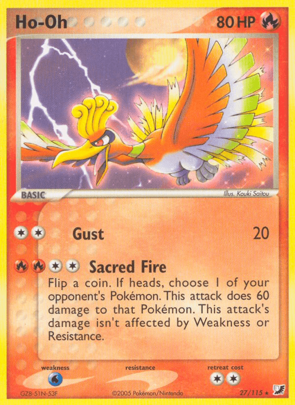 Carta Ho-Oh 27/115 do set Unseen Forces — Pokémon TCG | Bynx