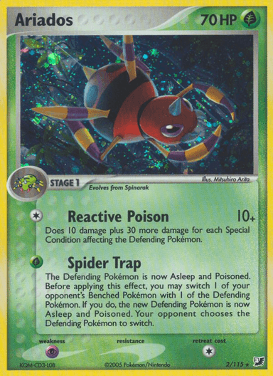 Carta Ariados 2/115 do set Unseen Forces — Pokémon TCG | Bynx
