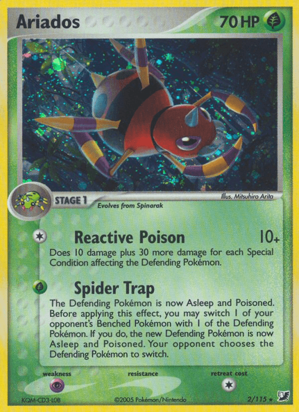 Carta Ariados 2/115 do set Unseen Forces — Pokémon TCG | Bynx