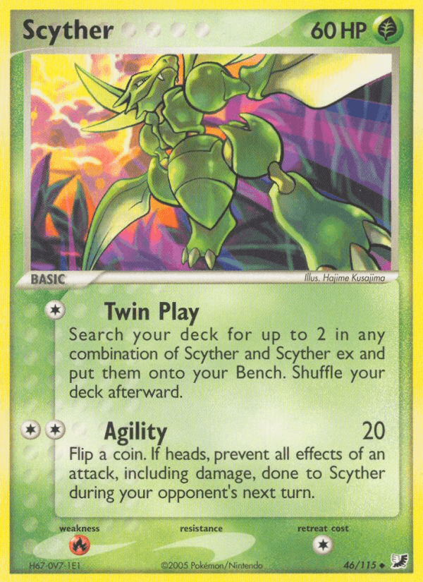 Carta Scyther 46/115 do set Unseen Forces — Pokémon TCG | Bynx
