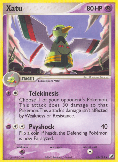 Carta Xatu 49/115 do set Unseen Forces — Pokémon TCG | Bynx