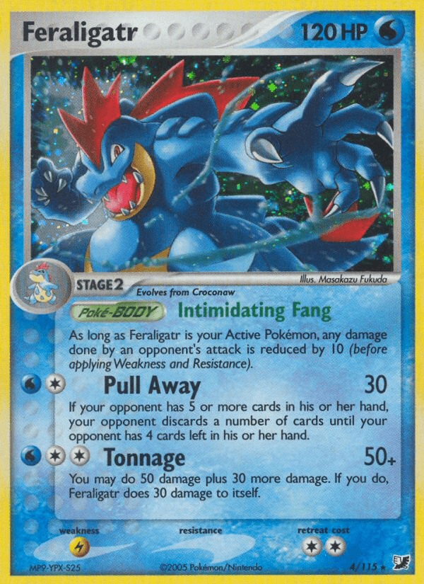Carta Feraligatr 4/115 do set Unseen Forces — Pokémon TCG | Bynx