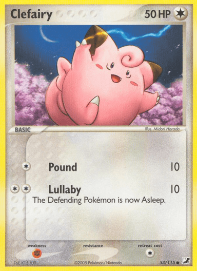 Carta Clefairy 53/115 do set Unseen Forces — Pokémon TCG | Bynx