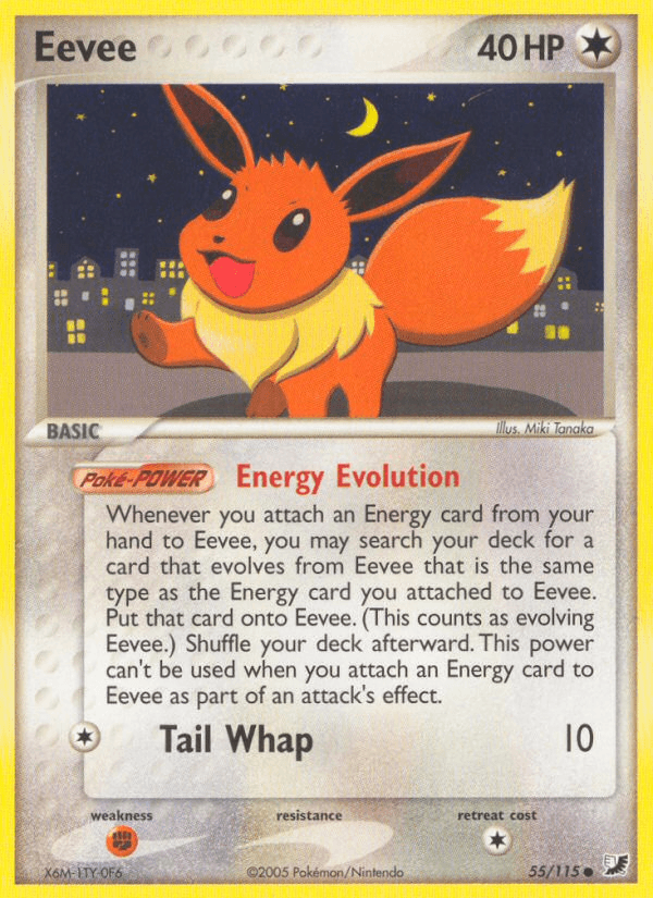 Carta Eevee 55/115 do set Unseen Forces — Pokémon TCG | Bynx
