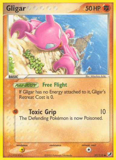 Carta Gligar 57/115 do set Unseen Forces — Pokémon TCG | Bynx