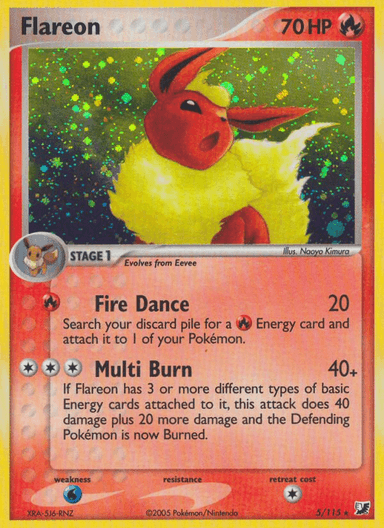 Carta Flareon 5/115 do set Unseen Forces — Pokémon TCG | Bynx