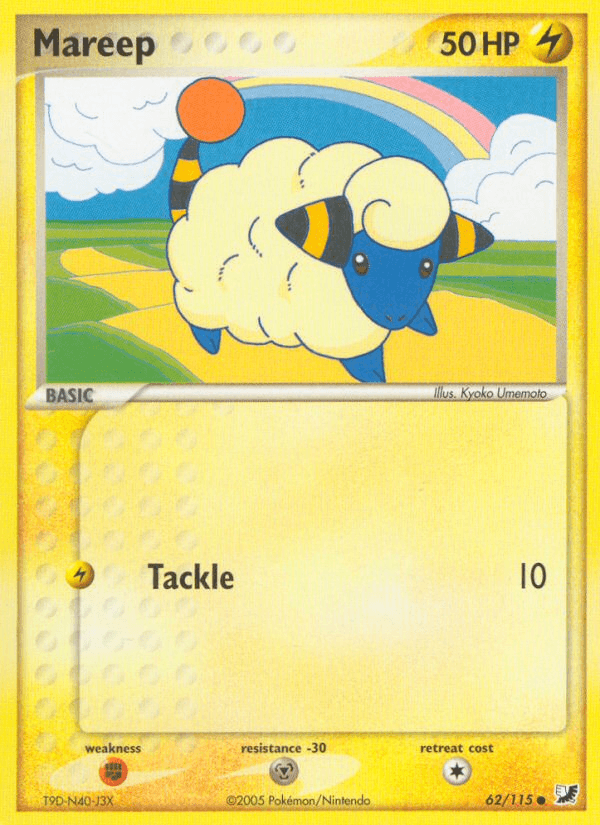 Carta Mareep 62/115 do set Unseen Forces — Pokémon TCG | Bynx