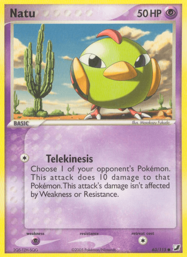 Carta Natu 63/115 do set Unseen Forces — Pokémon TCG | Bynx
