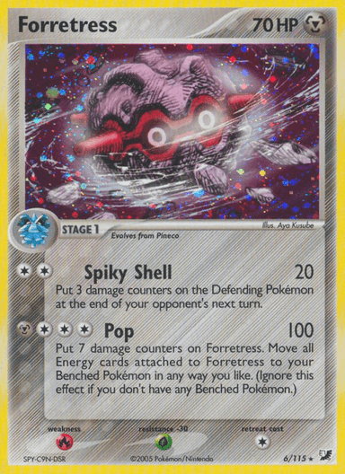 Carta Forretress 6/115 do set Unseen Forces — Pokémon TCG | Bynx