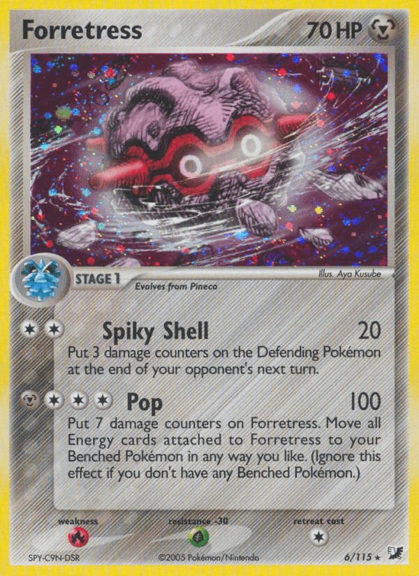 Carta Forretress 6/115 do set Unseen Forces — Pokémon TCG | Bynx