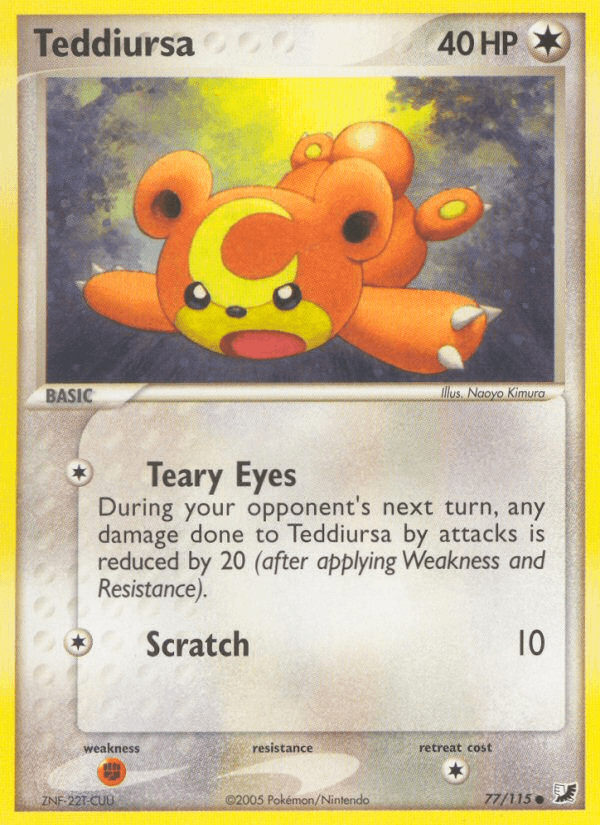 Carta Teddiursa 77/115 do set Unseen Forces — Pokémon TCG | Bynx