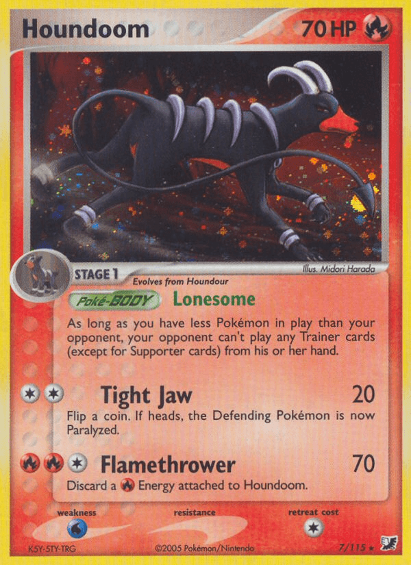 Carta Houndoom 7/115 do set Unseen Forces — Pokémon TCG | Bynx