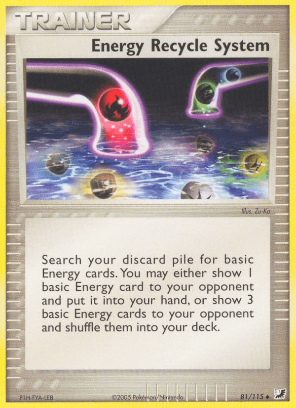 Carta Energy Recycle System 81/115 do set Unseen Forces — Pokémon TCG | Bynx