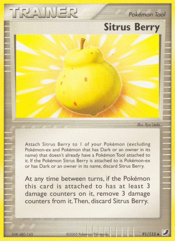 Carta Sitrus Berry 91/115 do set Unseen Forces — Pokémon TCG | Bynx