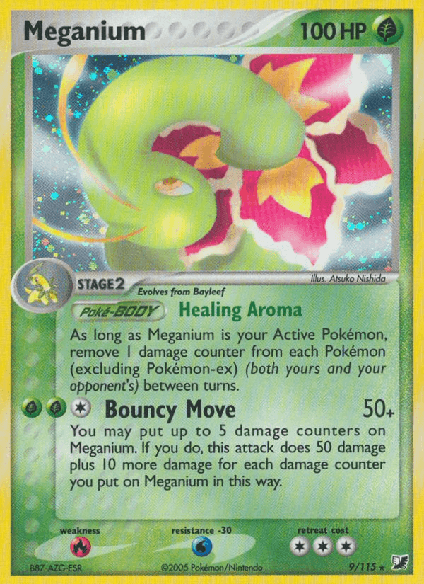 Carta Meganium 9/115 do set Unseen Forces — Pokémon TCG | Bynx