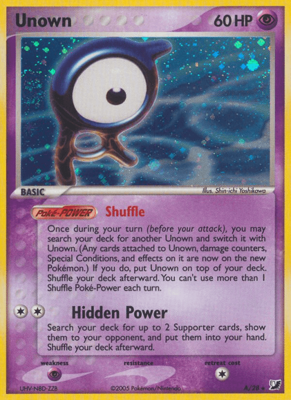 Carta Unown A/115 do set Unseen Forces — Pokémon TCG | Bynx