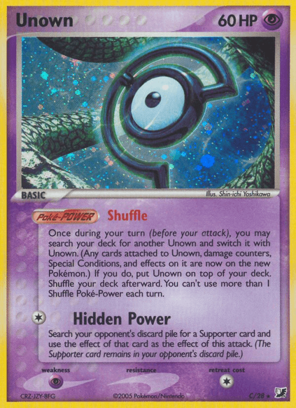 Carta Unown C/115 do set Unseen Forces — Pokémon TCG | Bynx