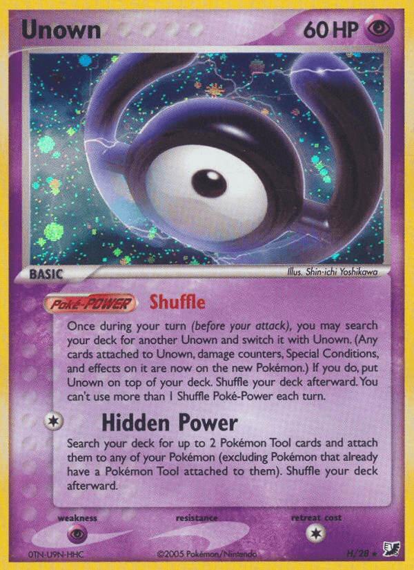 Carta Unown H/115 do set Unseen Forces — Pokémon TCG | Bynx